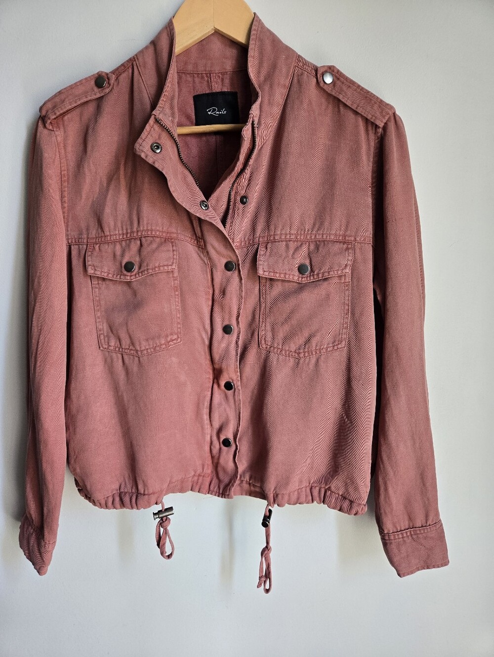 RAILS Women's Washed Rose Lightweight Utility Jacket
